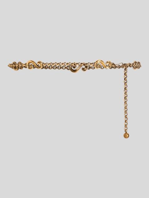 Etro CHAIN BELT WITH PAISLEY APPLIQUÉS