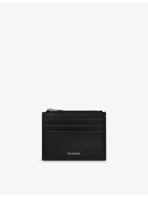 Sandro Branded Leather Card Holder