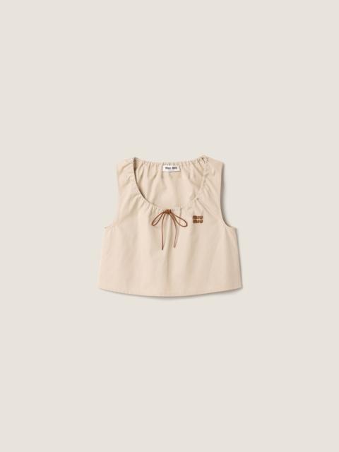 Miu Miu Panama cotton crop top