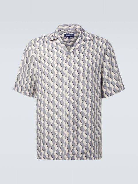 FRESCOBOL CARIOCA Roberto printed linen bowling shirt