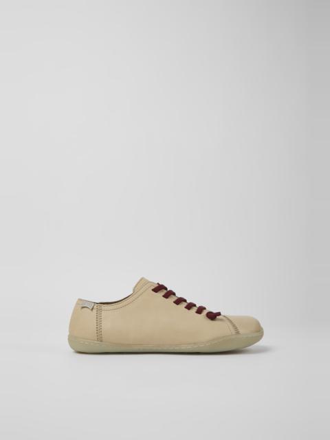 CAMPER Peu Beige leather shoes for women