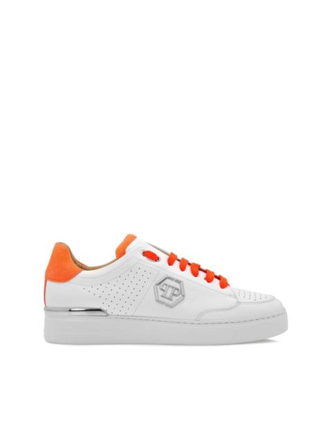 PHILIPP PLEIN logo-plaque leather sneakers
