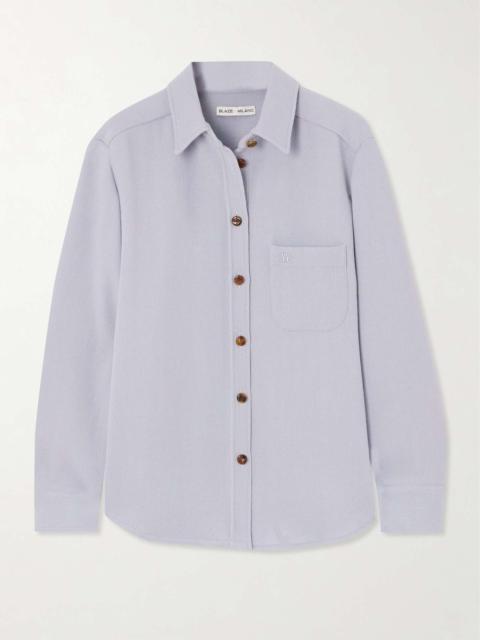 BLAZÉ MILANO Anabas embroidered wool-crepe shirt