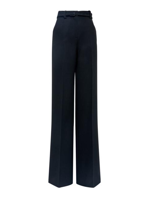 GABRIELA HEARST Norman Wide-leg Pant in Black Recycled Virgin Wool