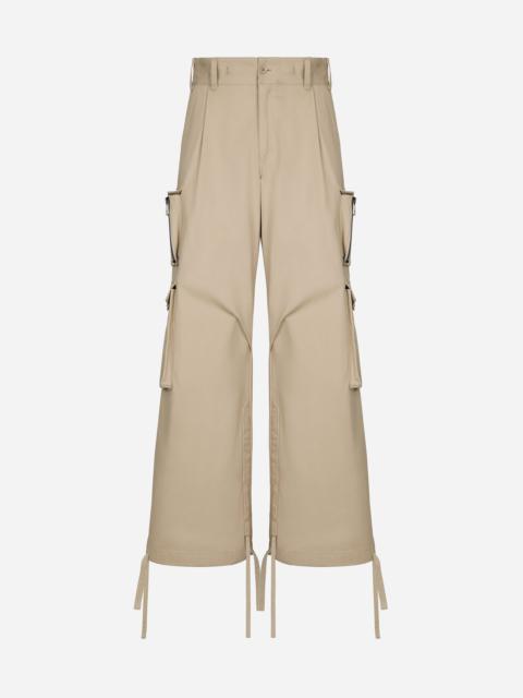 Dolce & Gabbana Cotton gabardine cargo pants