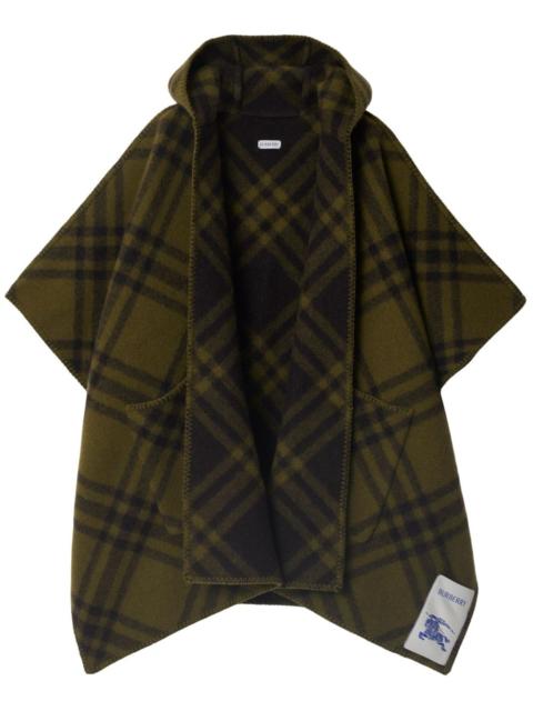 Burberry Check wool cape