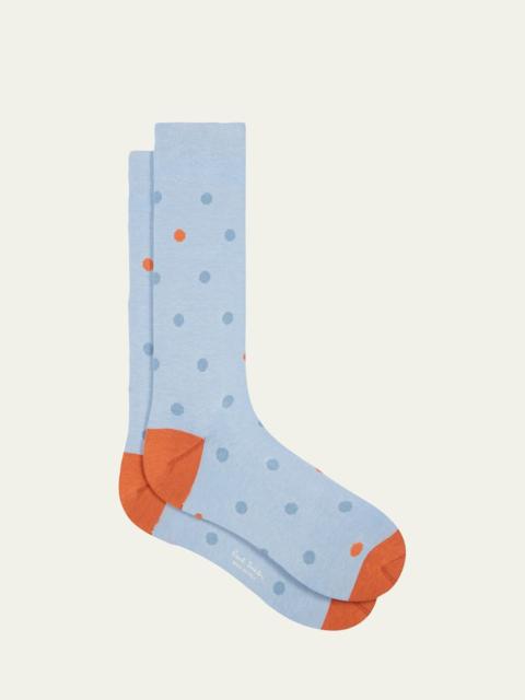 Paul Smith Men's Orlando Spot Crew Socks
