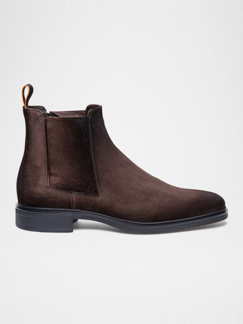 Santoni Men's Easy Suede Chelsea Boots