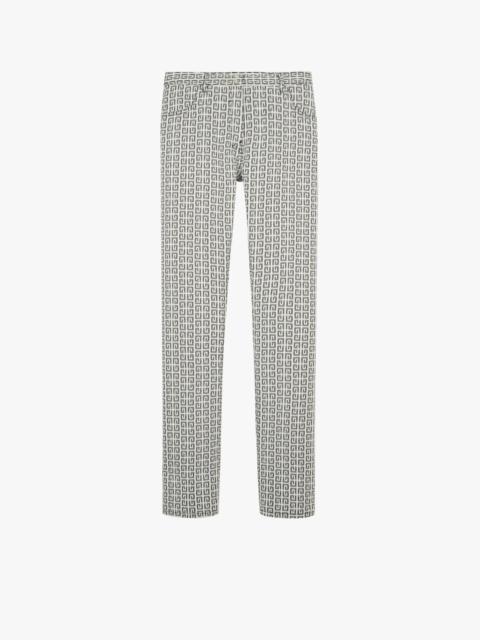 Givenchy 4G JACQUARD DENIM EFFECT PANTS