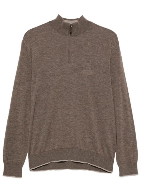 Paul & Shark LIGHTWEIGHT WOOL HALF-ZIP SWEATER