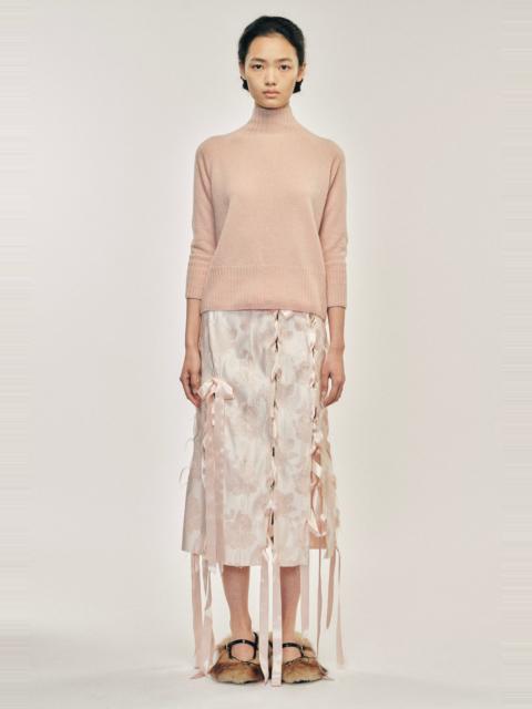 Simone Rocha Unraveling Ribbon Brocade Skirt