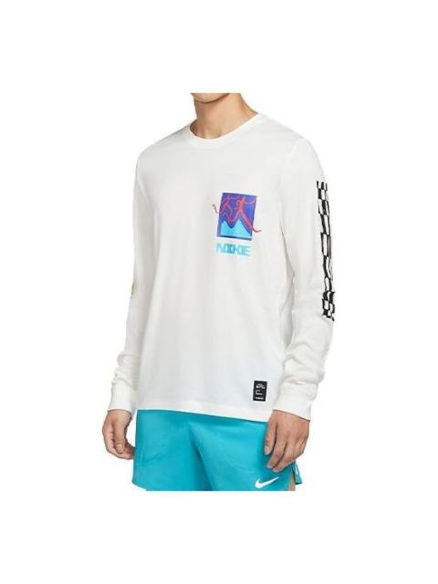 Nike Men's Nike Dri-FIT A.I.R. Running Training Sports Long Sleeves Sail White T-Shirt CW0942-133