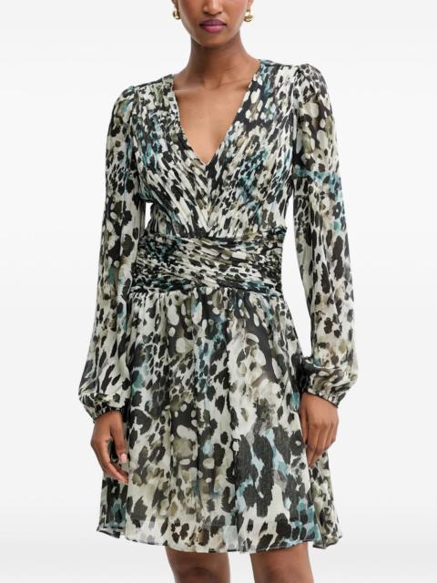 GUESS USA long-sleeves v-neck mini dress