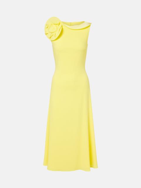 ROLAND MOURET Floral-appliqué cocktail dress