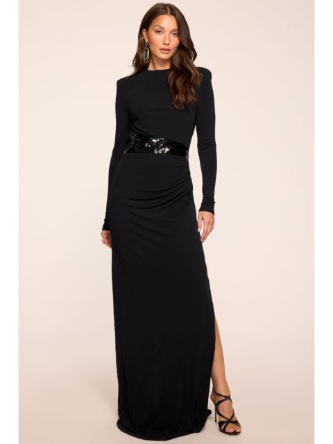 RAMY BROOK Samantha Jersey Long Sleeve Sequin Gown