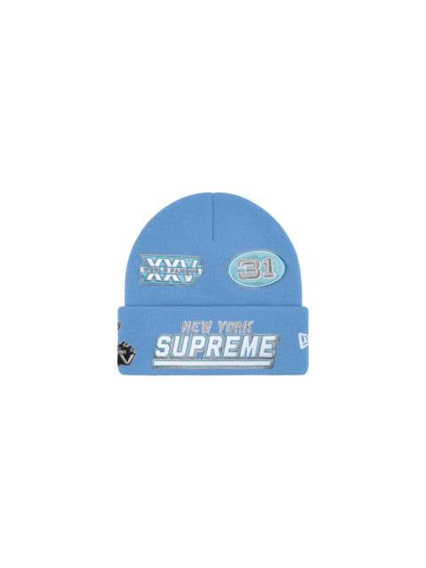 Supreme New Era Football Beanie "FW25 - Light Blue" SU26774