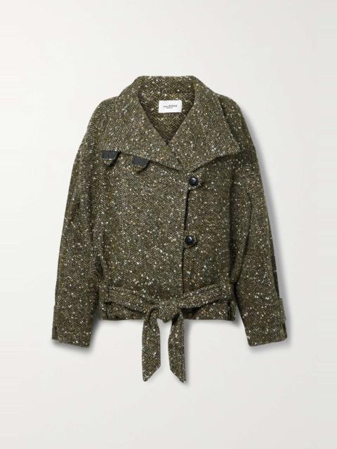 Isabel Marant Étoile Janette belted herringbone bouclé jacket