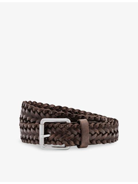 REISS Carlton Woven Leather Belt