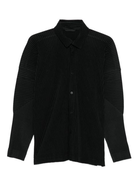 ISSEY MIYAKE plissé buttoned shirt