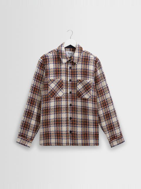 Wax London Whiting - Ecru And Multicolour Zoar Check Overshirt