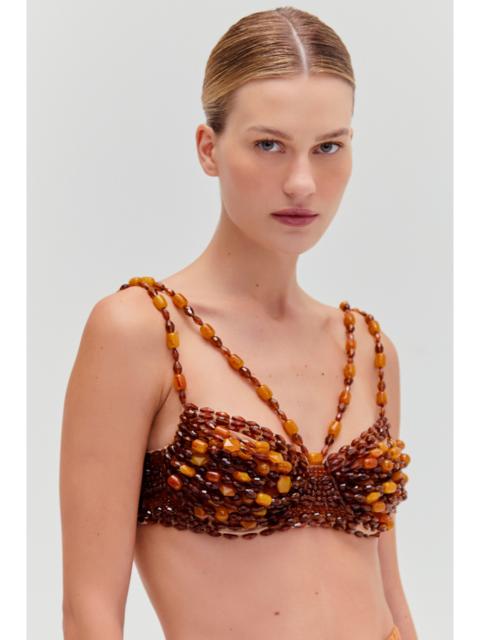 PatBO DUNE JERSEY BEADED TOP