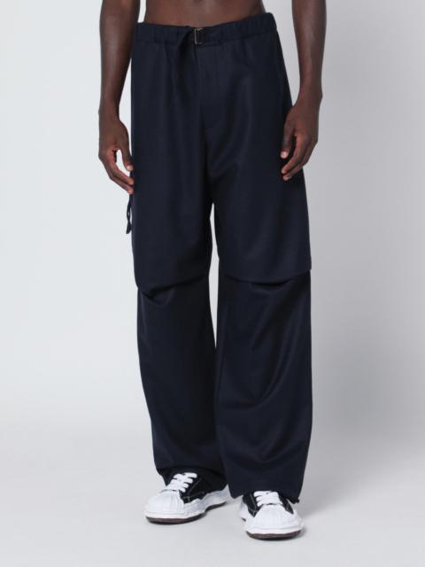 DARKPARK Blue track pants in wool