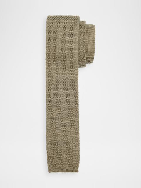 ZEGNA Men's Linen Knitted Tie