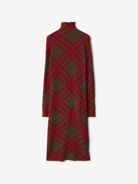 Burberry Check Wool Blend Dress