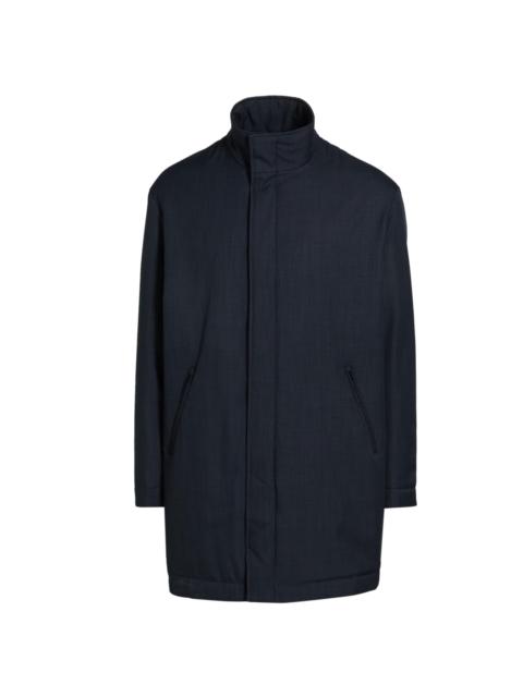 EMPORIO ARMANI Men's Caban Stand Collar Coat - Navy