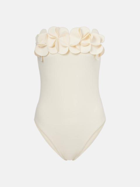 KARLA COLLETTO Tess floral-appliqué swimsuit