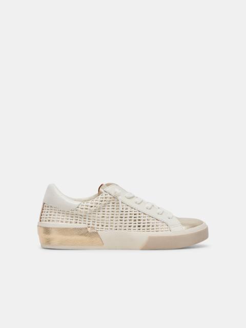 dolce vita ZINA SNEAKERS BONE GOLD WOVEN