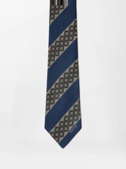 VERSACE Printed Jacquard Silk Tie