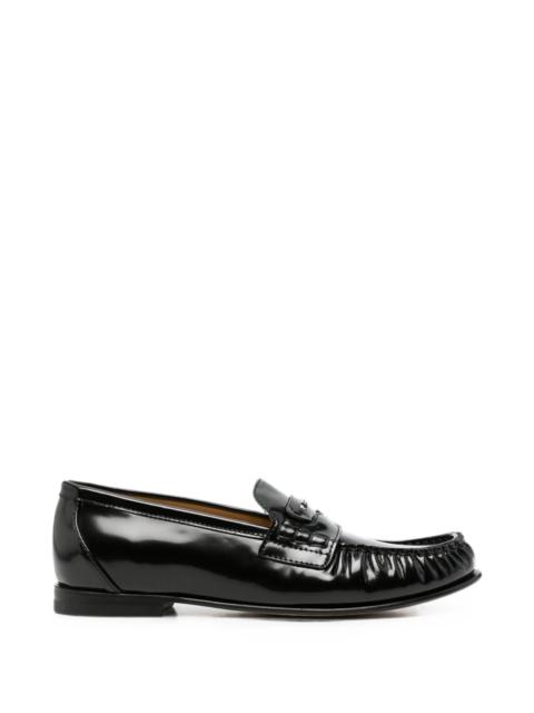 FENDI Fendi Scrunch Logo-plaque Gathered Loafers