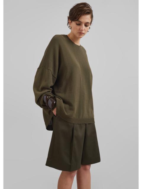 The Frankie Shop Basel Crew Neck Sweater - Khaki