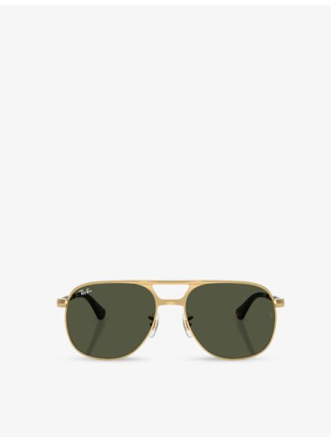 Ray-Ban RB3793 Bill Max Aviator-Frame Metal Sunglasses