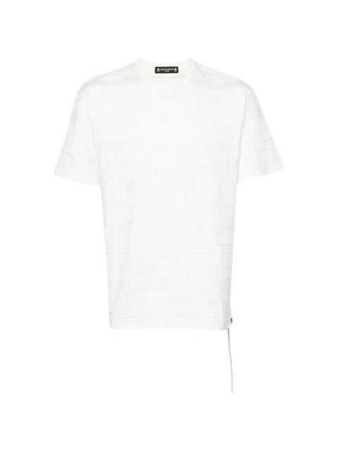 mastermind JAPAN logo-jacquard cotton T-shirt