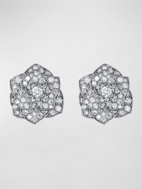 Piaget Rose 18K White Gold Diamond Earrings