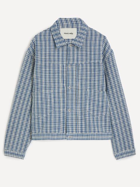 Story mfg. Sundae Indigo Wobbly Waffle Jacket