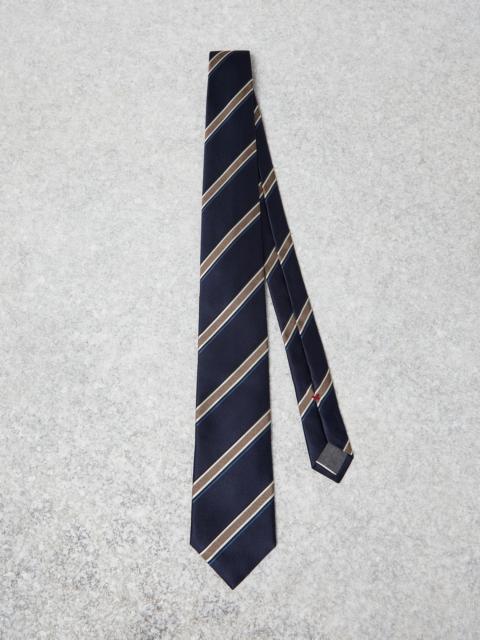 Brunello Cucinelli Silk textured stripe tie