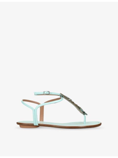 AQUAZZURA Papillon Leather Sandals