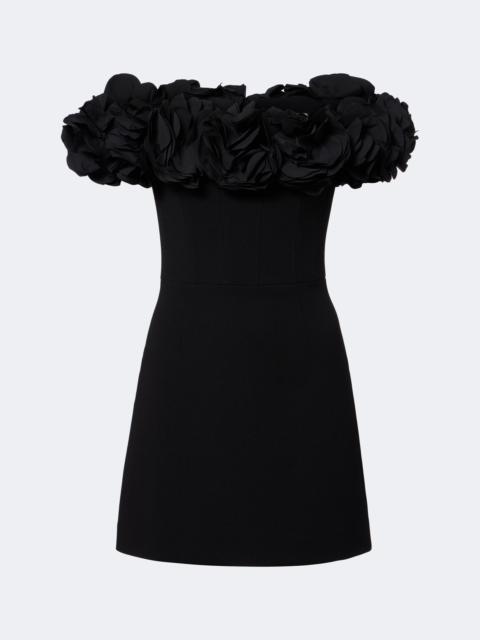 REBECCA VALLANCE Odetta appliqué off-shoulder crêpe minidress