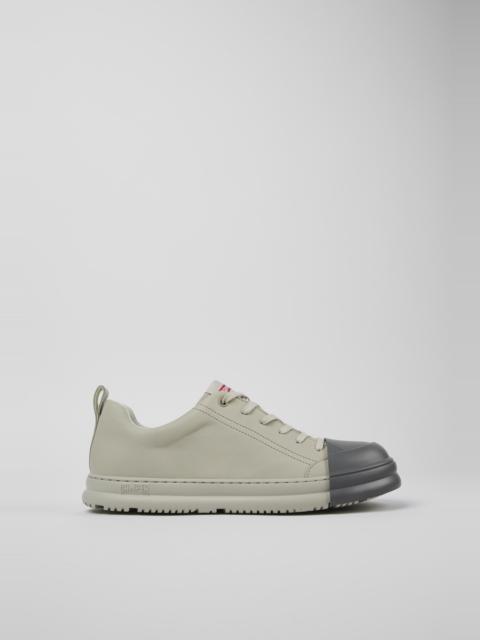 CAMPER Junction Runner Gray Leather Sneakers for Men.