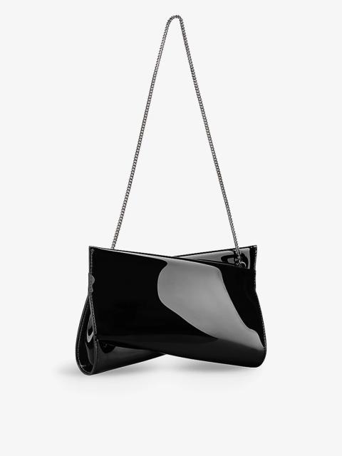 Loubitwist small patent-leather clutch bag
