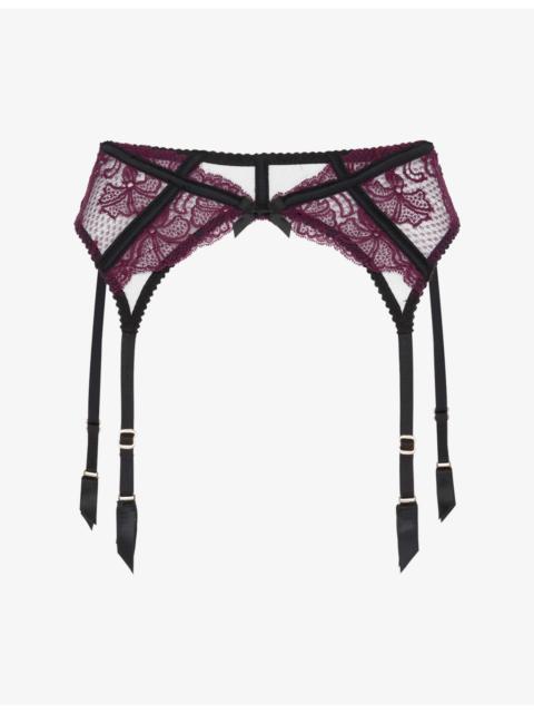 Agent Provocateur Rozlyn Mesh and Lace Suspenders