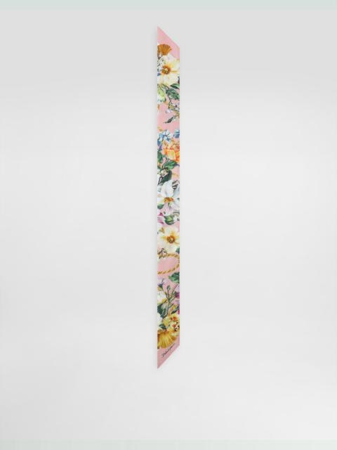 Dolce & Gabbana Floral-print twill headscarf (6x100)