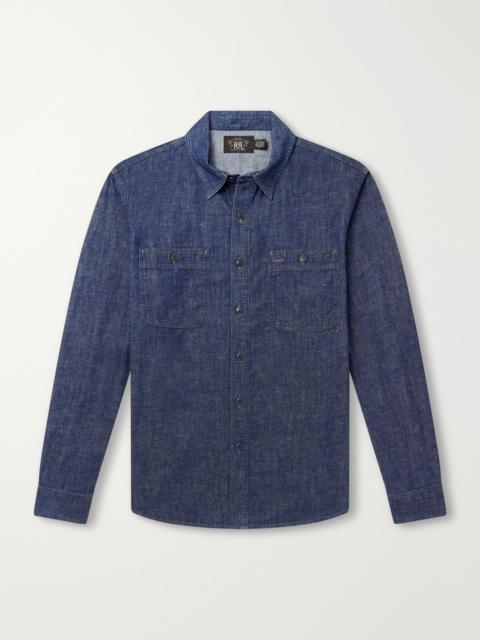 RRL by Ralph Lauren Craftsman Denim Shirt Blue