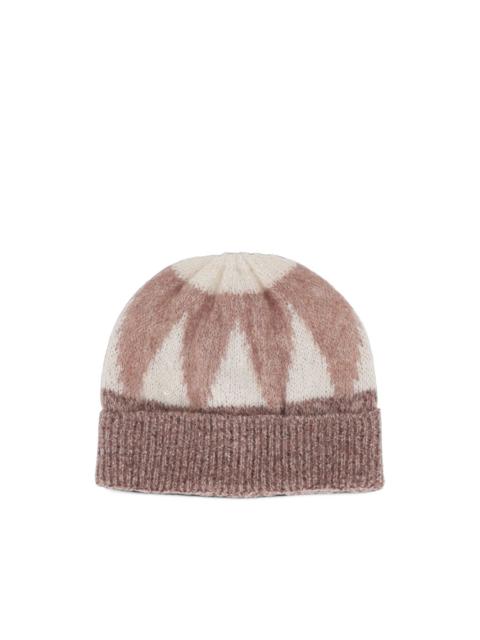 PESERICO intarsia-knit beanie hat