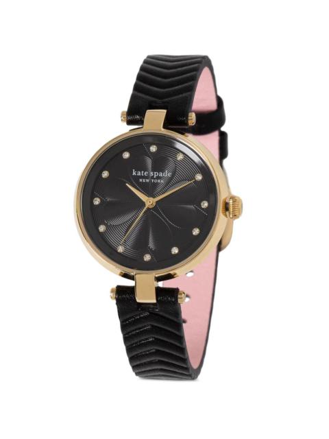 kate spade Annadale chevron-strap 30mm watch
