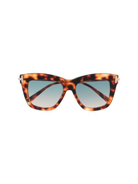 tortoiseshell square-frame sunglasses