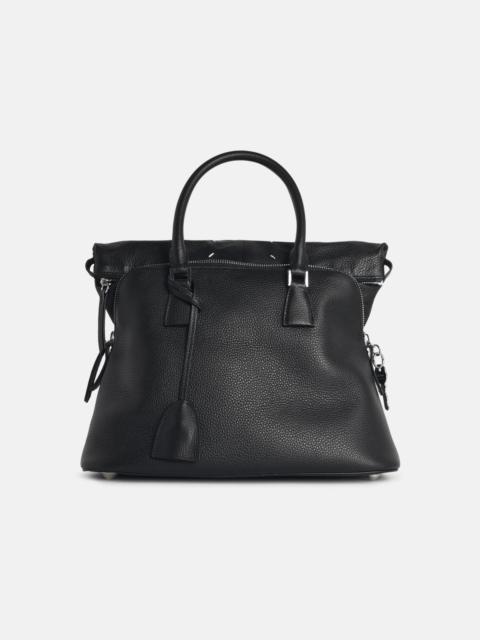 MEDIUM '5AC SOFT' BLACK LEATHER BAG